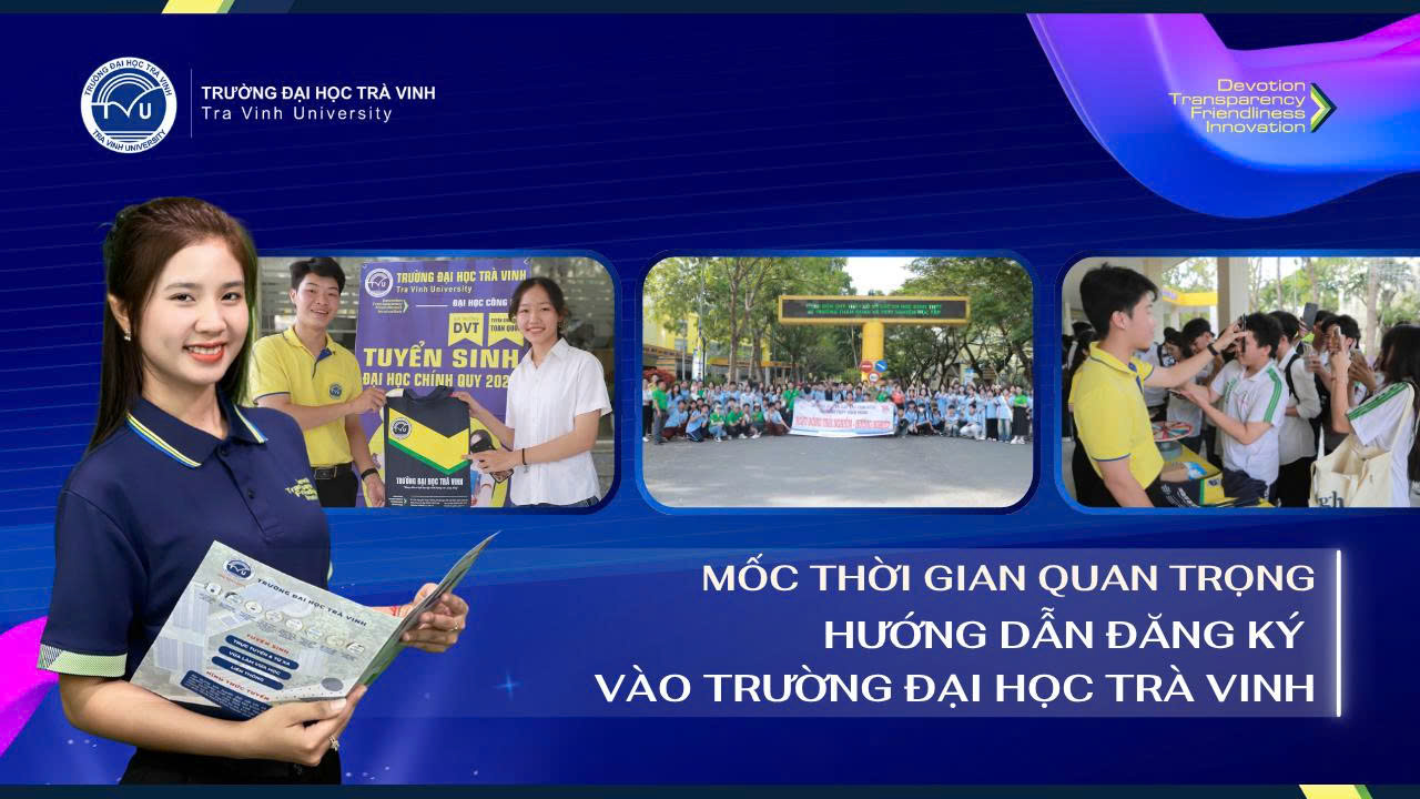 Tuyển sinh đại học 2025: Mốc thời gian quan trọng & hướng dẫn đăng ký vào trường Đại học Trà Vinh