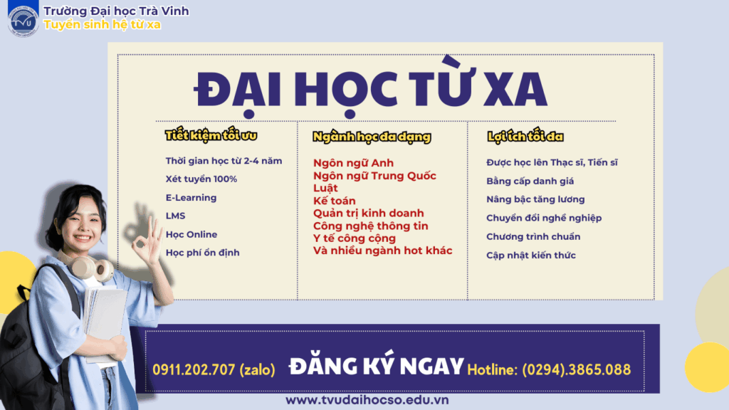 Liên hệ ngay để được tư vấn chi tiết về chương trình từ xa, trúng tuyển vào ngành học yêu thích